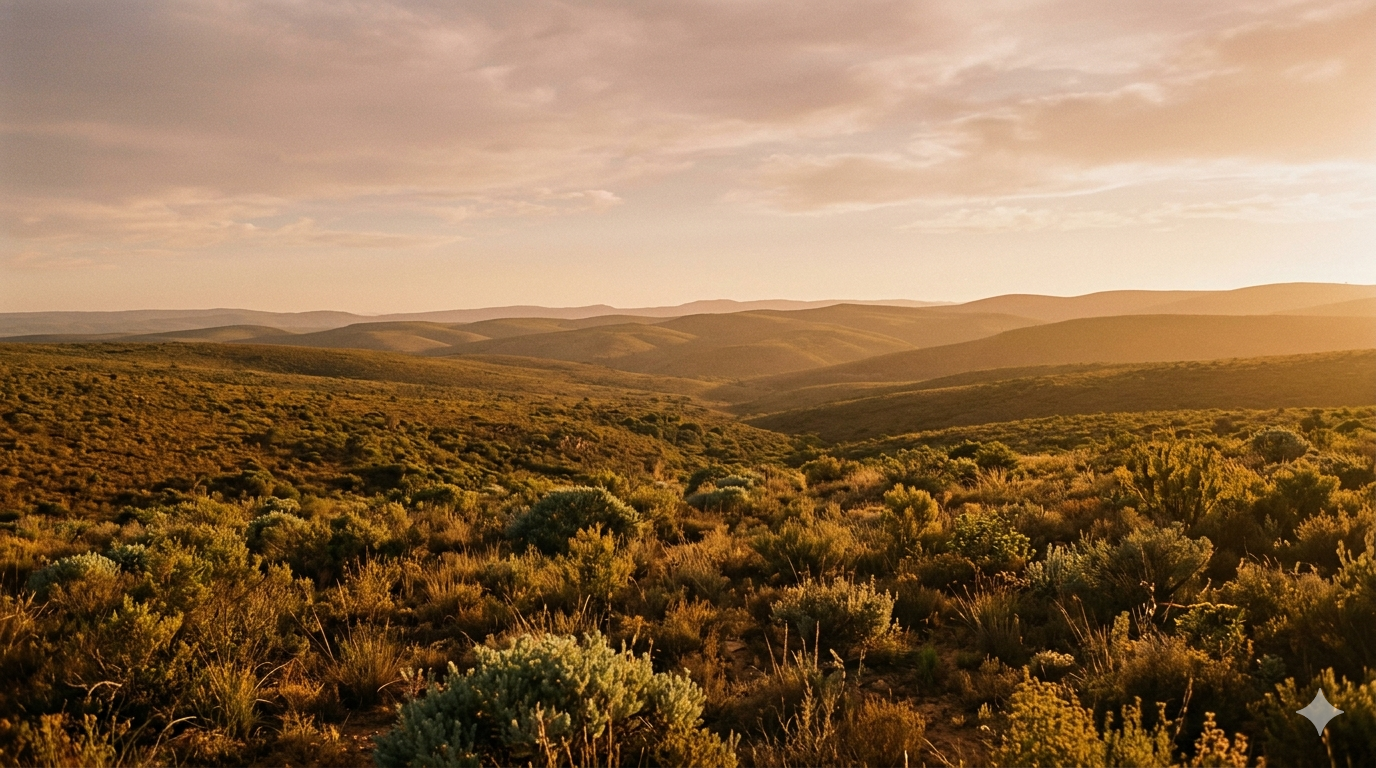 A peaceful natural landscape in morning light
